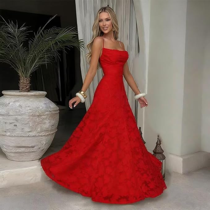 Women’s Spaghetti Strap Prom Dress 2026