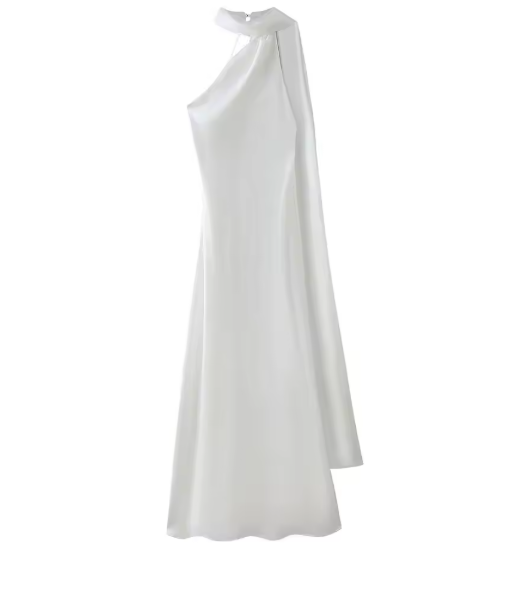 Elegant Women’s Silk Satin Maxi Dress